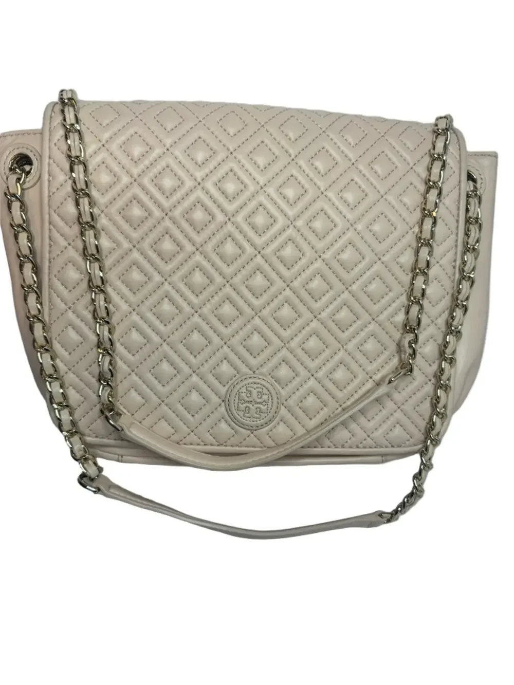 #248 Tory Burch Marion Quilted Leather Small Flap Chain Shoulder Bag